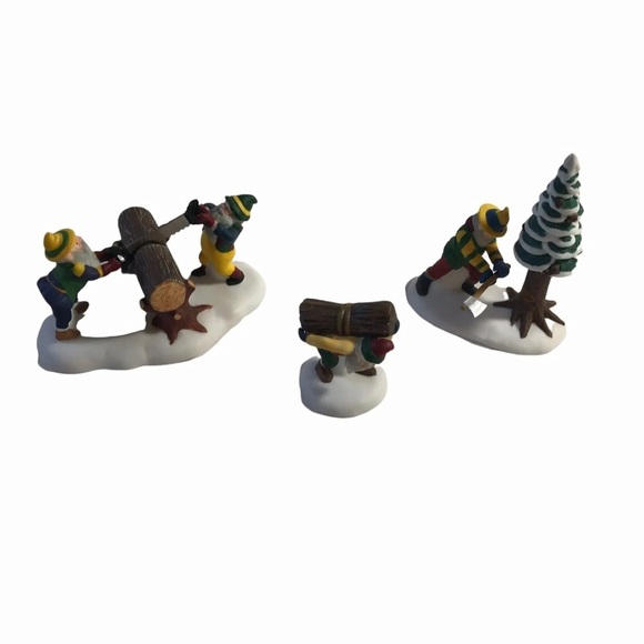 Department 56 Holiday Christmas Village Wintergreen Pines and Woodsmen‎ Sets - Picture 9 of 11